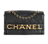 Enchained Logo Flap, &pound;4,100, Handbags, Black, Leather, Front view